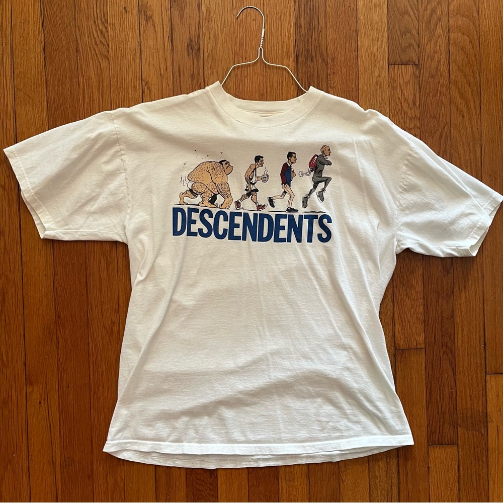 “DESCENDENTS Caffeine Nation Tour ‘97” punk rock vintage t-shirt, white, Men’s L